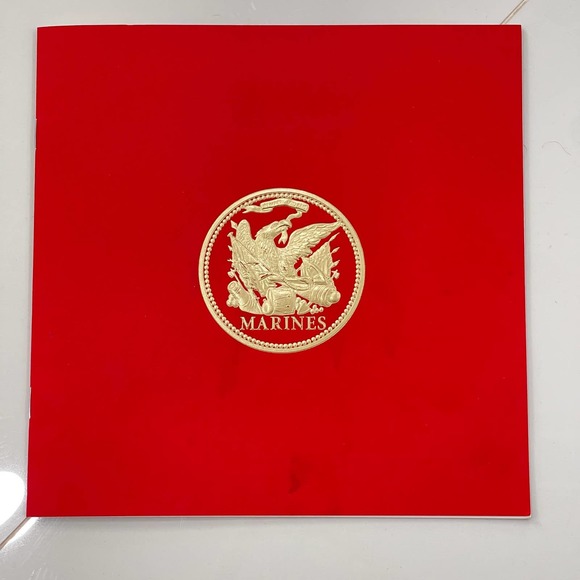 Marines Gift Marine Corp Gilded Booklet 2009 CD Military Service Semper Fidelis - Picture 2 of 7